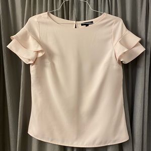 Small Banana Republic Blush Pink Flutter Sleeve Shirt